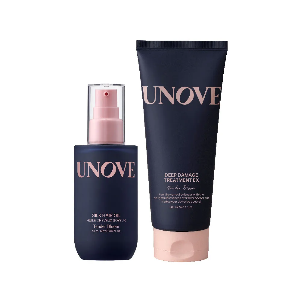 【UNOVE】柔諾伊 角蛋白柔順修護髮膜207ml+柔順修護髮油70ml(柔綻花香/暖木花香)