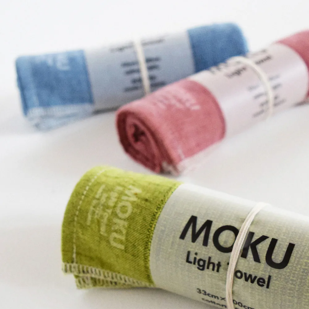 【KONTEX】原廠正貨 100%日本製 MOKU 系列輕薄透氣速乾吸水長毛巾 運動毛巾 33x100cm(健身/露營/旅行)