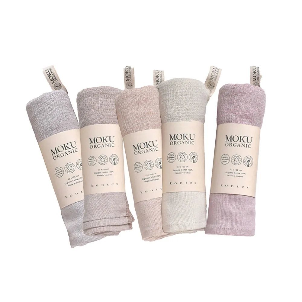 【KONTEX】原廠正貨 100%日本製 職人編織 MOKU ORGANIC 天然有機材料輕薄透氣速乾吸水長毛巾 33x100cm