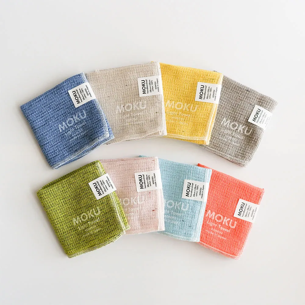 【KONTEX】原廠正貨 100%日本製 MOKU 系列輕薄速乾吸水小手帕(出門必備、輕薄透氣速乾) 28x28cm