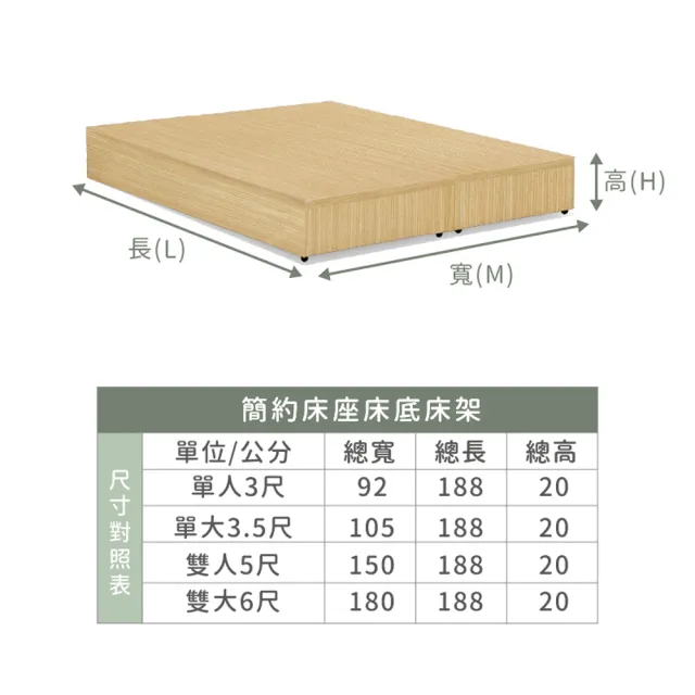 【ASSARI】雙人加大6尺房間組二件 床片+3分床底