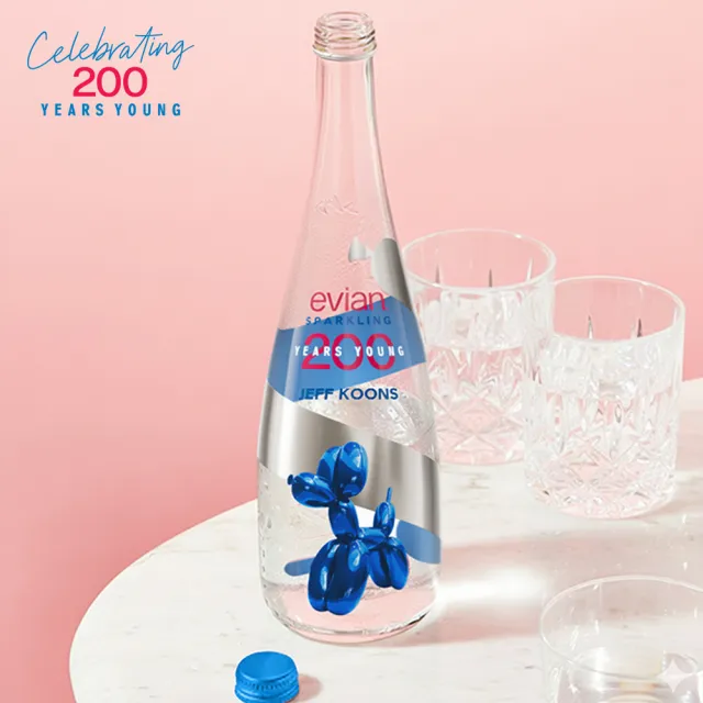 【Evian 依雲】官方直營 2026 evian X Jeff Koons 年度限量紀念瓶750ml(玻璃瓶/單瓶)