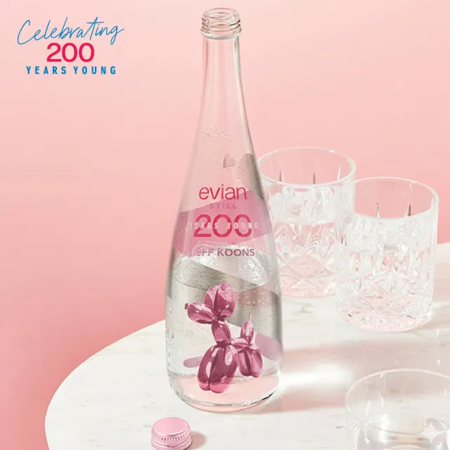 【Evian 依雲】官方直營 2026 evian X Jeff Koons 年度限量紀念瓶750ml(玻璃瓶/單瓶)