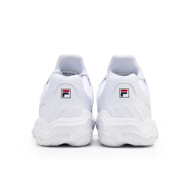 【FILA】AXILUS PRO 4 中性網球鞋-白/紅/丈青 (4-T501A-101)