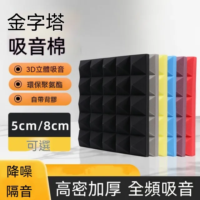 【TSUKUMI 津久見】隔音棉吸音棉 超強消音降噪 8cm厚十片裝 墻體自粘海綿貼 臥室家用隔音門貼