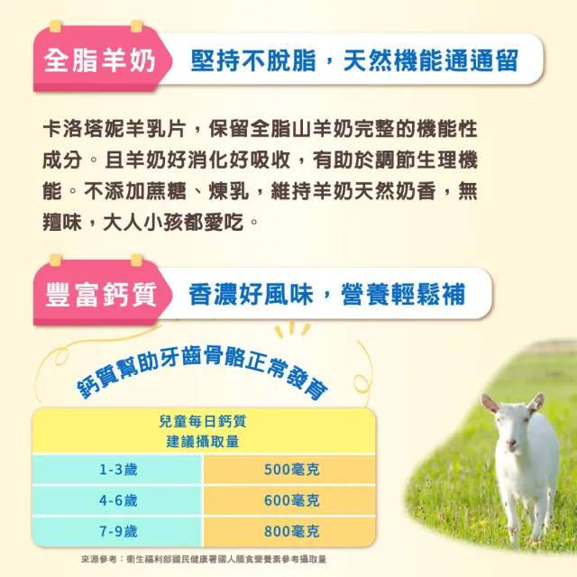 【Karihome 卡洛塔妮】寶寶羊乳片 100粒 x4罐(健康零食/益生菌/副食品/鈣片/高鈣)