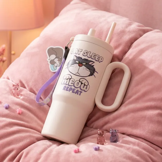 【Beast Kingdom 野獸國】迪士尼 魯斯佛 隨行保溫杯 770ml (附吊飾)