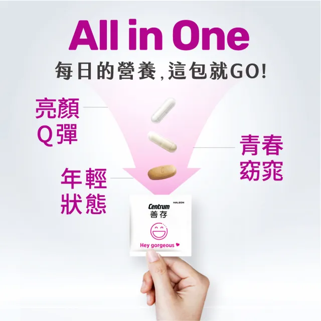 【CENTRUM 善存】任選-我的每日營養 成人男/女性專屬隨身包 5入組(20包入/盒)