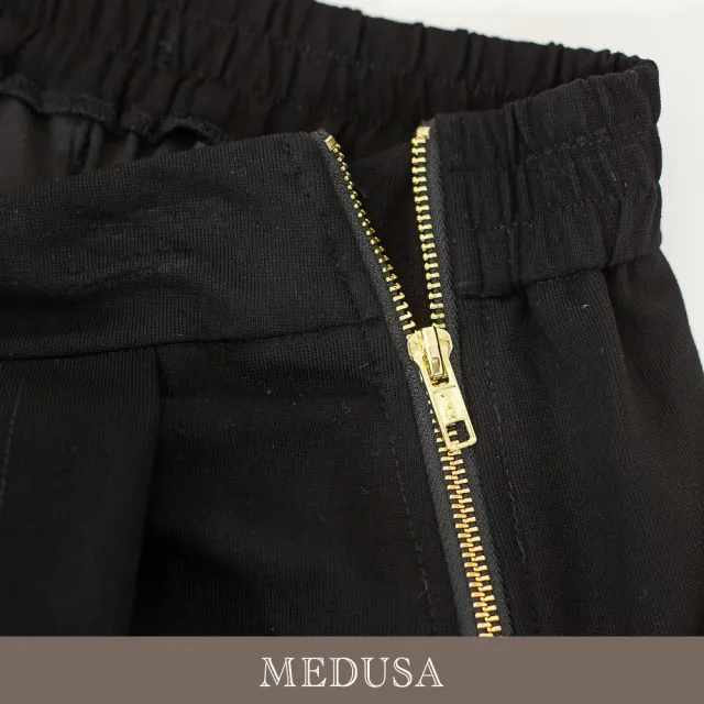 【MEDUSA 曼度莎】現貨-都會個性花卉文字側蓋中長裙（M-XL）｜長裙穿搭 中長裙 都會穿搭