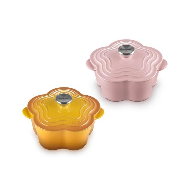 【Le Creuset】琺瑯鑄鐵鍋山茶花鍋20cm(甜心粉/海岸藍/棉花白 3色選1)
