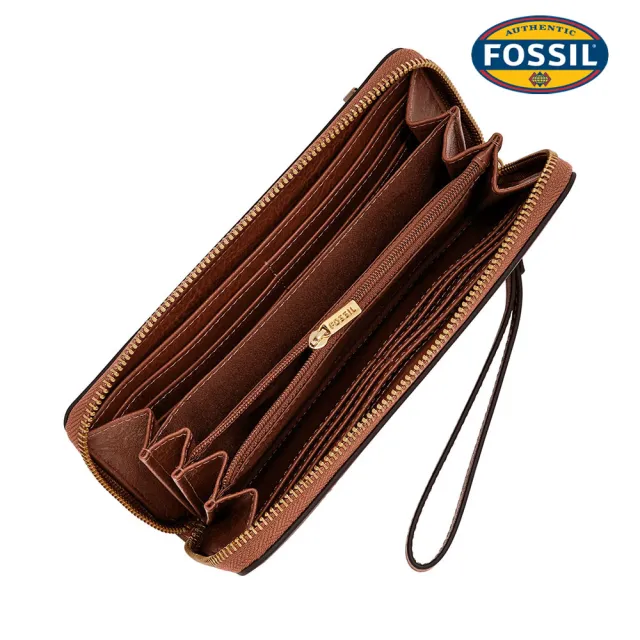 【FOSSIL】Logan 多層真皮拉鍊RFID防盜長夾 出國必備  送禮推薦 (多色任選)