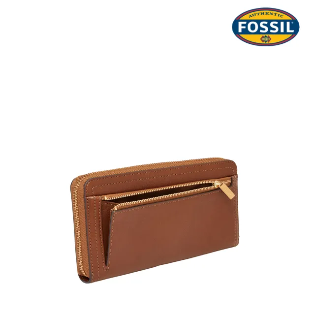 【FOSSIL】Logan 多層真皮拉鍊RFID防盜長夾 出國必備  送禮推薦 (多色任選)