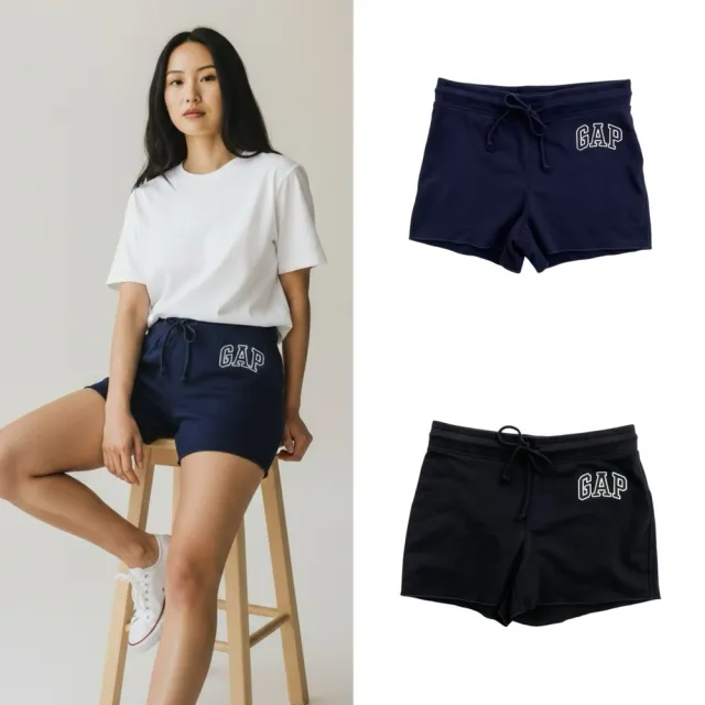 【GAP】GAP 女短褲 棉短褲 短褲 鬆緊 刷毛 女版 鬆緊褲(短褲9511)