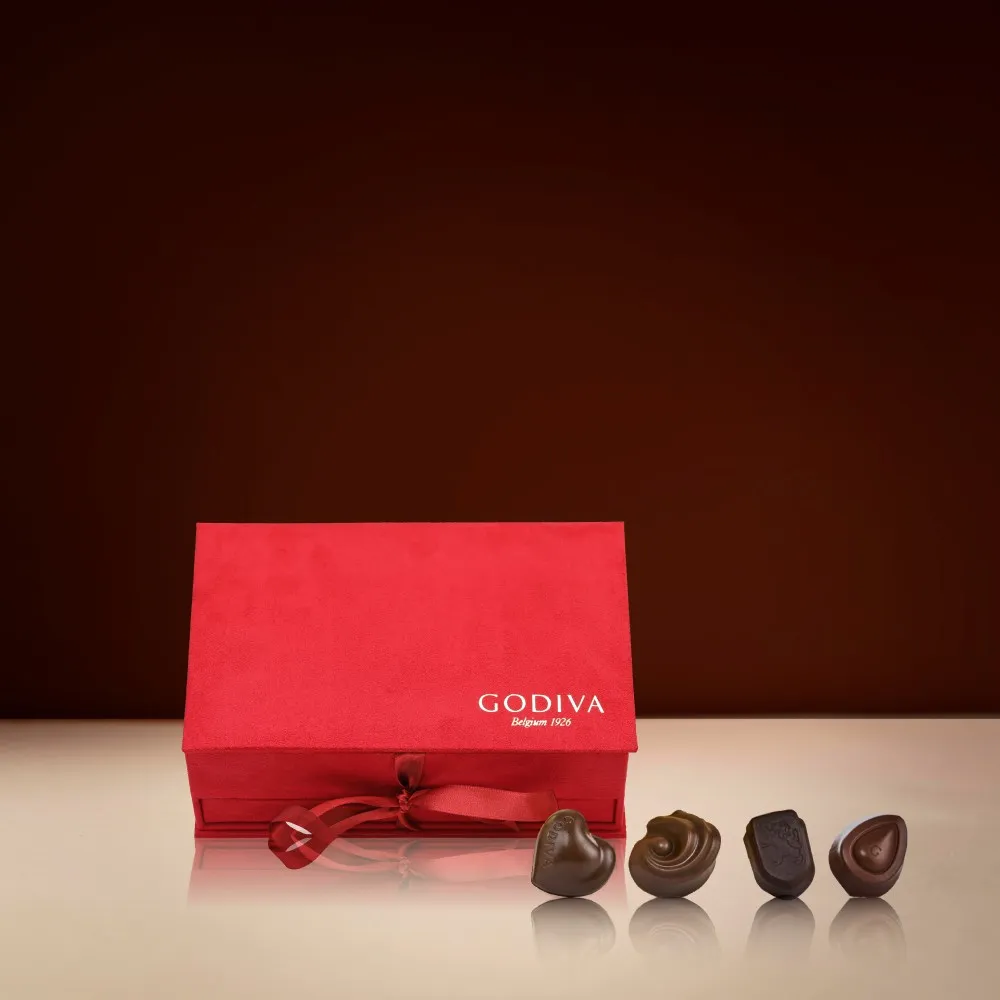 【GODIVA】巧克力紅色珠寶禮盒12顆(生日禮、情人節、520我愛你/妳、618)