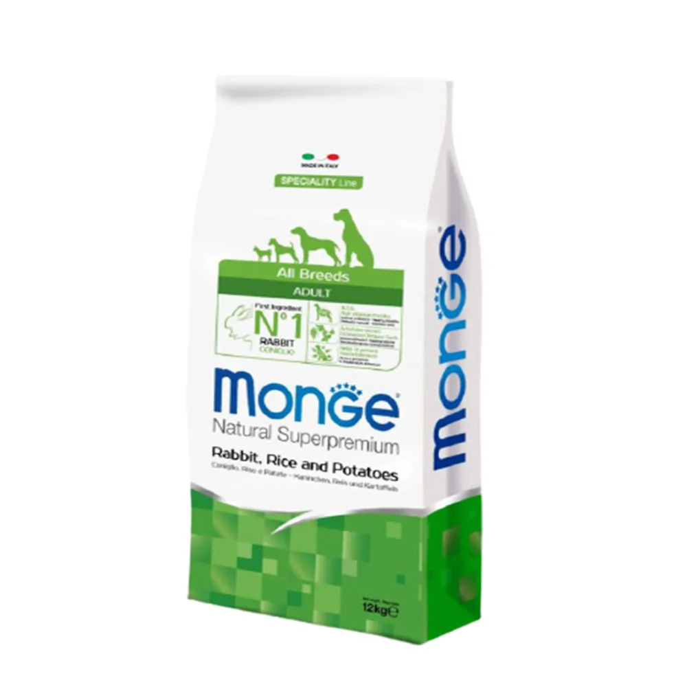 【Monge 瑪恩吉】成犬配方《兔肉+米+馬鈴薯》12KG 狗飼料