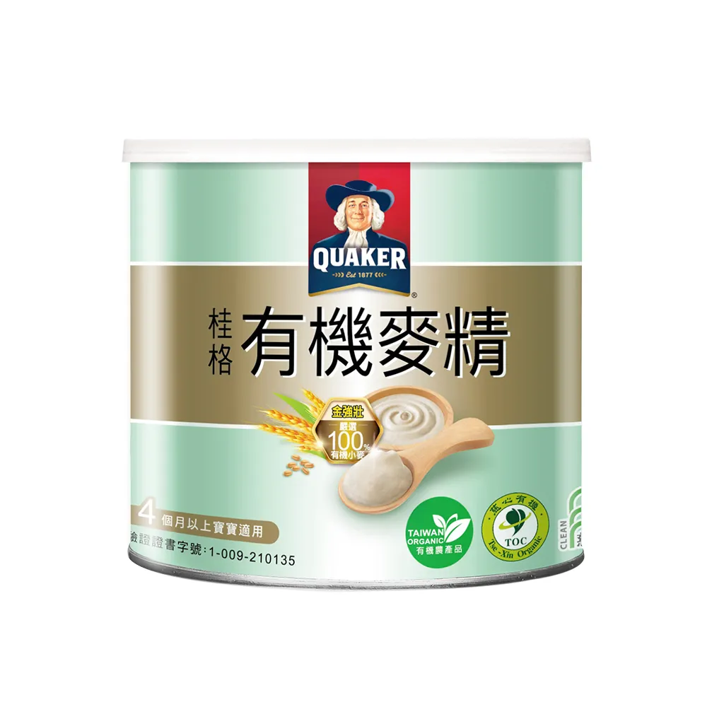 【QUAKER 桂格】有機麥精300gx3罐