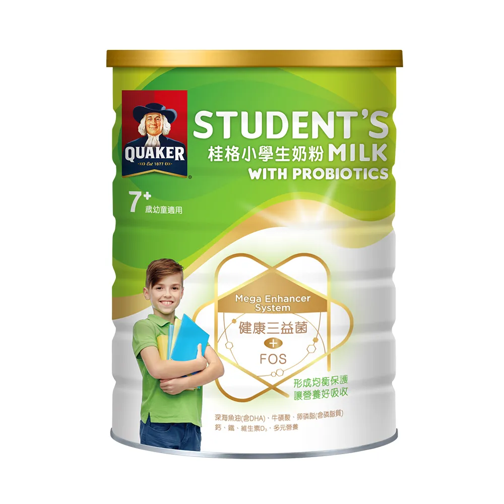 【QUAKER 桂格】三益菌小學生奶粉1500gX1罐