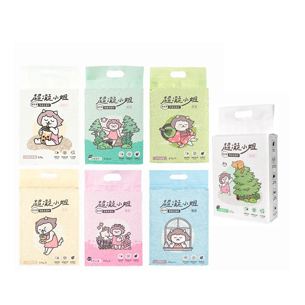 【超凝小姐】益生菌除臭豆腐砂2.7kg（7L）6入組(豆腐砂、貓砂、環保貓砂)