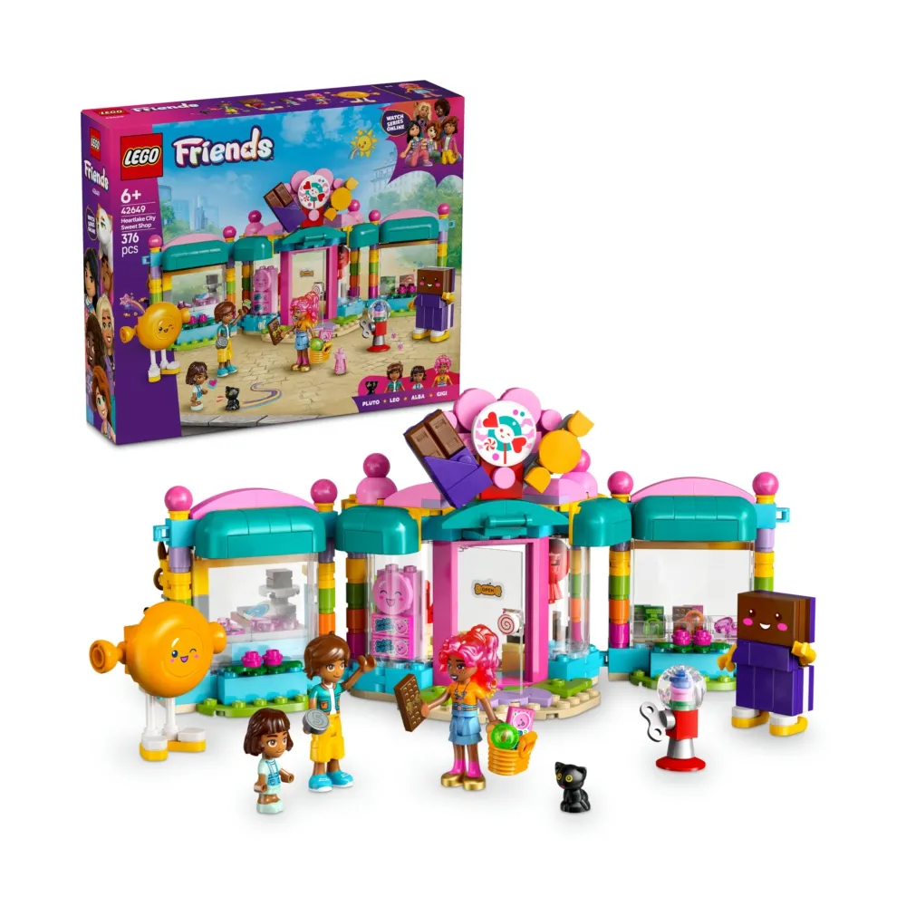 【LEGO 樂高】Friends 42649 心湖城糖果店(商店玩具 兒童玩具 積木 禮物)