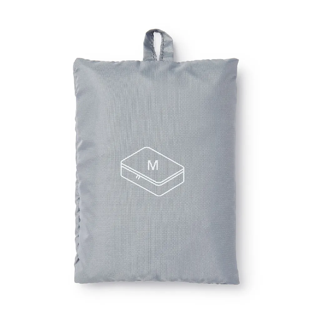 【MUJI 無印良品】聚酯纖維可折收納袋M.灰.約26x40x10cm