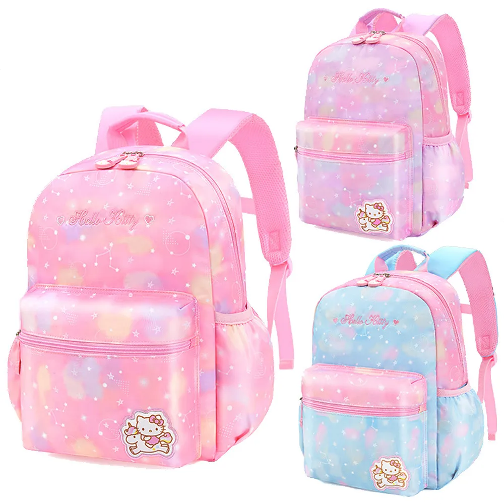 【優貝選】三麗鷗HELLO KITTY印染風格幼兒園/幼稚園書包 後背包(平輸品)