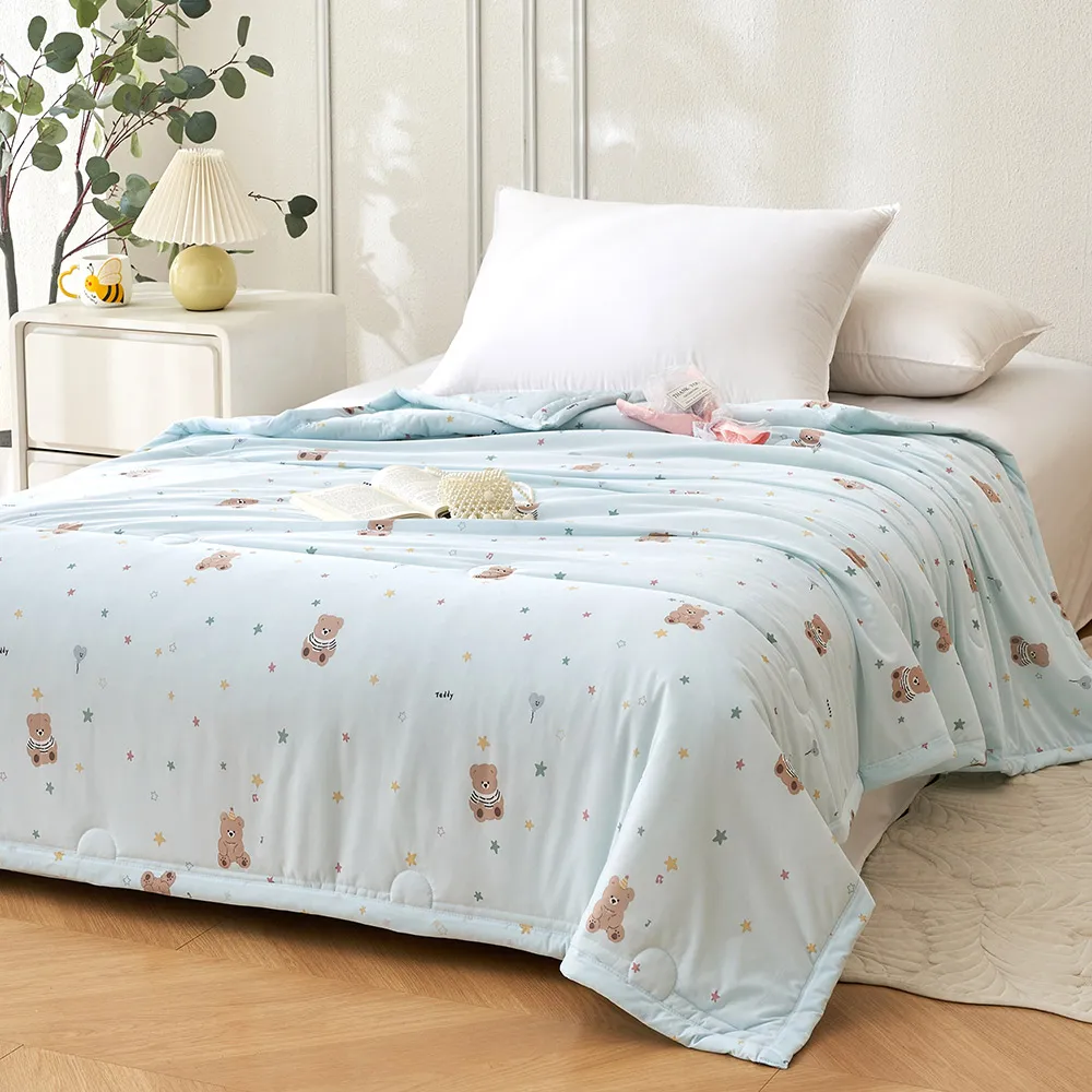 【ALAI寢飾工場】買1送1 涼夏韓版抗菌冰絲涼被 多款任選 150×200cm(可水洗/四季被/冰冰被/涼感絲/隨身被)