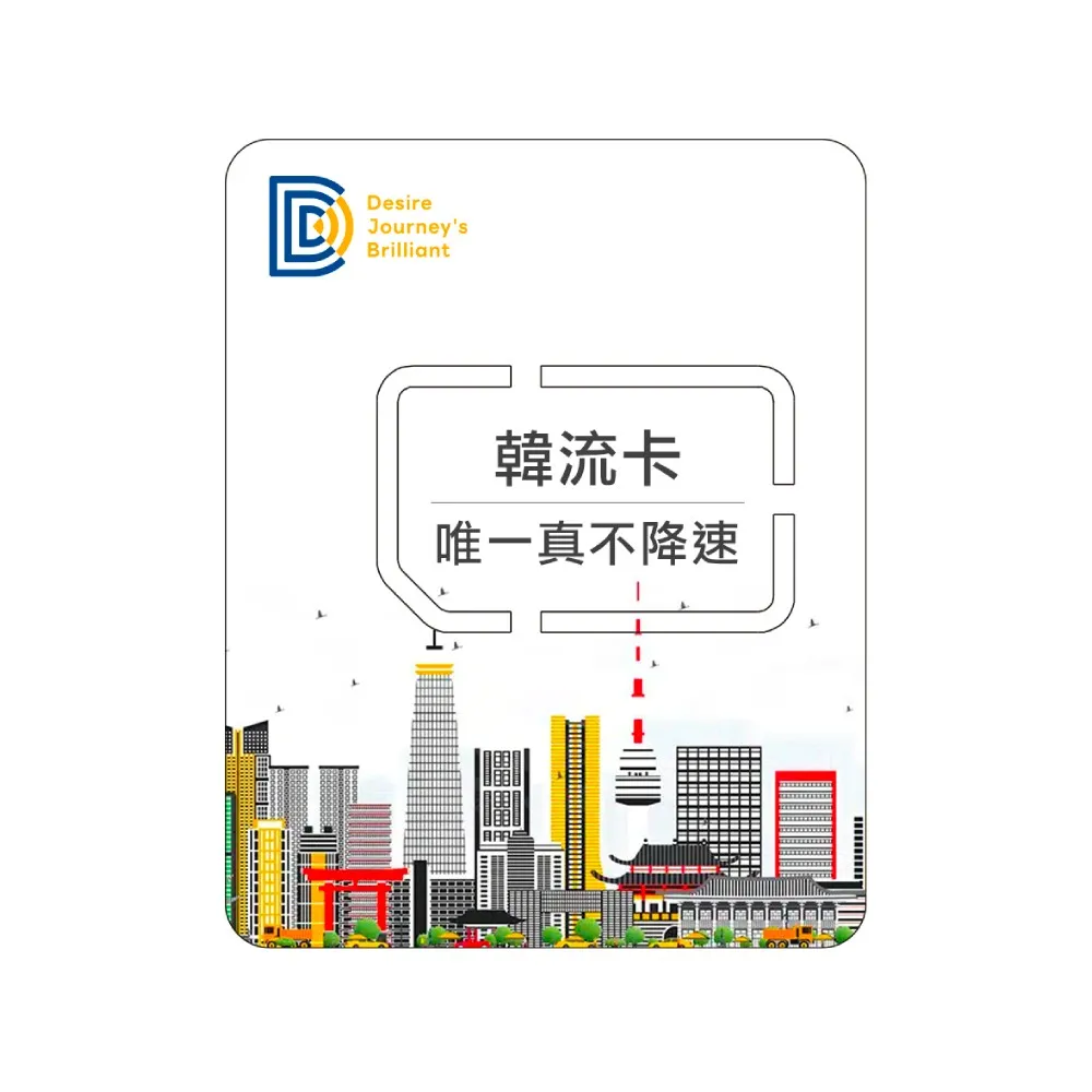 【DJB SIM】韓流卡-韓國網卡 4天吃到飽不降速(韓國三大電信商KT/SKT/LG U+)