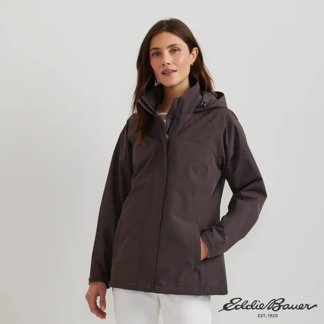 【Eddie Bauer】女性可收納防雨連帽外套 任選 21612684