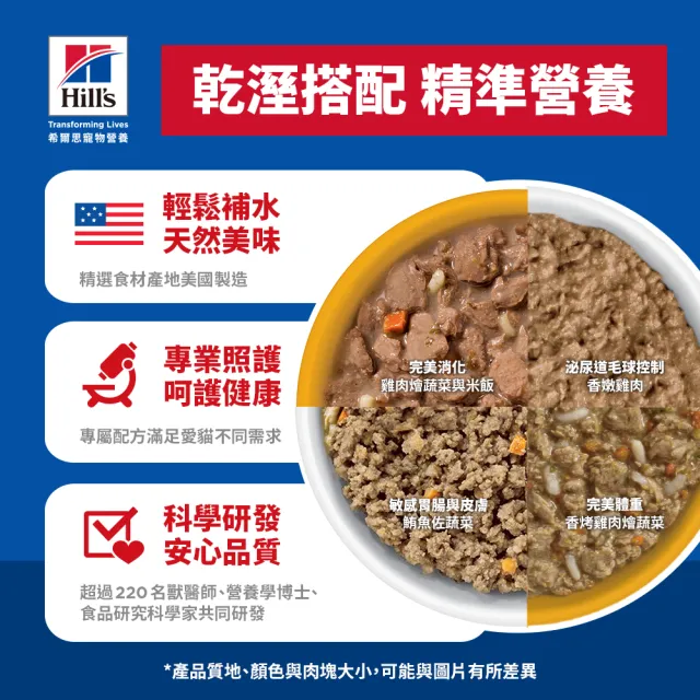 【Hills 希爾思】官方直營 幼/成貓主食罐 泌尿道毛球/完美體重/敏感胃腸/完美消化 2.9盎司×6入(貓罐頭)