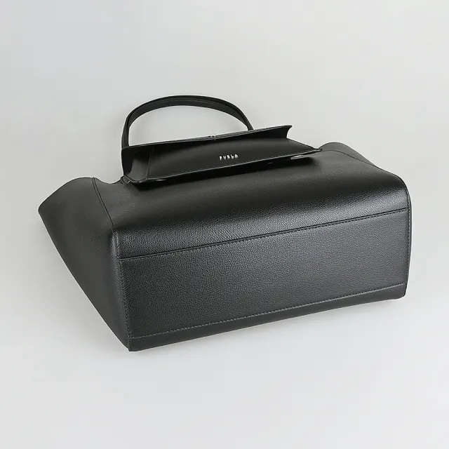 【FURLA 芙拉】FURLA精品小牛皮可拆外袋肩背托特包(中/黑)