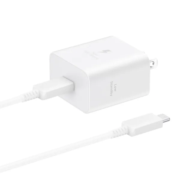 【Samsung 三星】原廠新款 45W 快充旅充組 Type C -白 內附5A/1.8m快充線（EP-T4511）