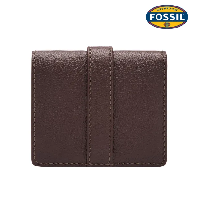 【FOSSIL】Emery 真皮金釦短夾 (多色可選)