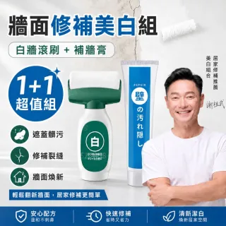 【寶媽咪】超值修繕組-先補牆再粉刷壁癌汙損(加贈刮板*1/牆壁補牆膏/無甲醛/防黴不泛黃/牆壁裂縫/災後修繕)