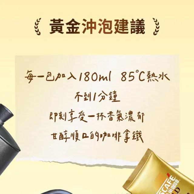【NESCAFE 雀巢咖啡】買一送一 金牌咖啡三合一拿鐵11入/1盒 共2盒