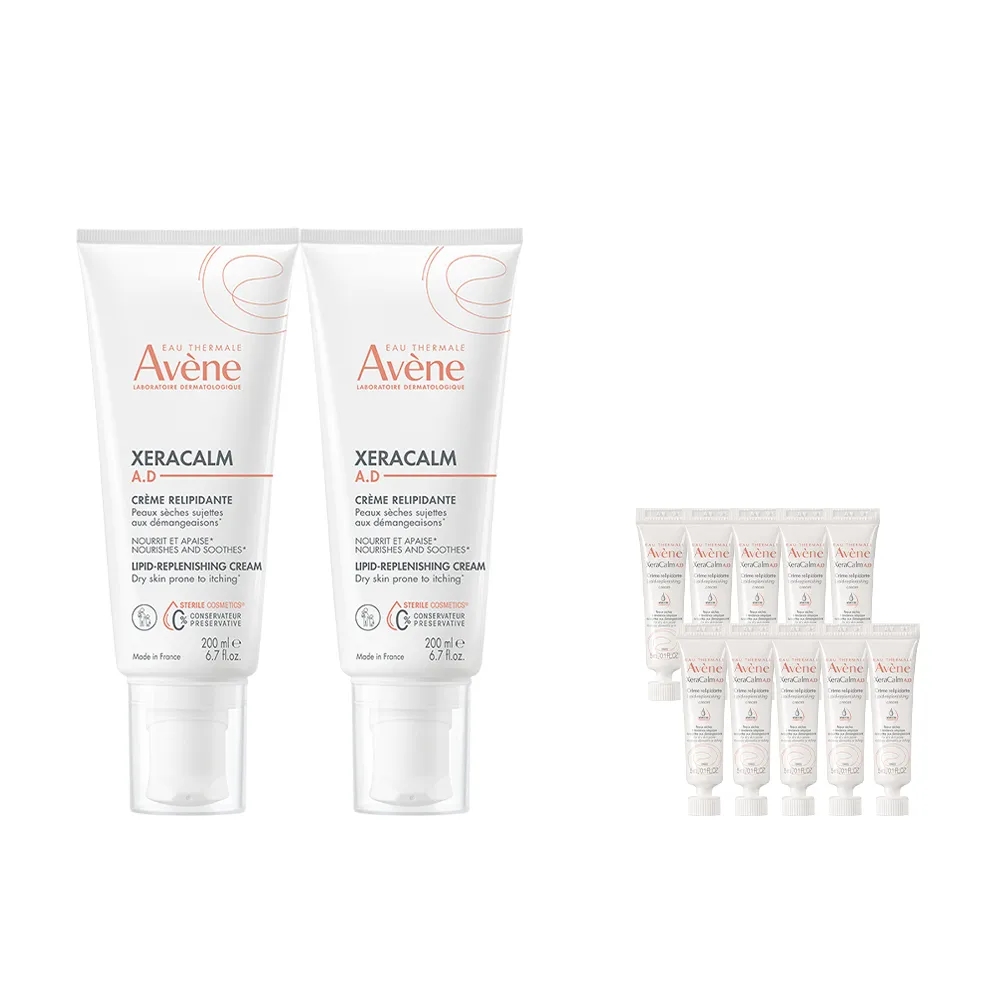 【Avene 雅漾】官方直營 舒緩乾癢霜200ml  2入組(一般清爽型)