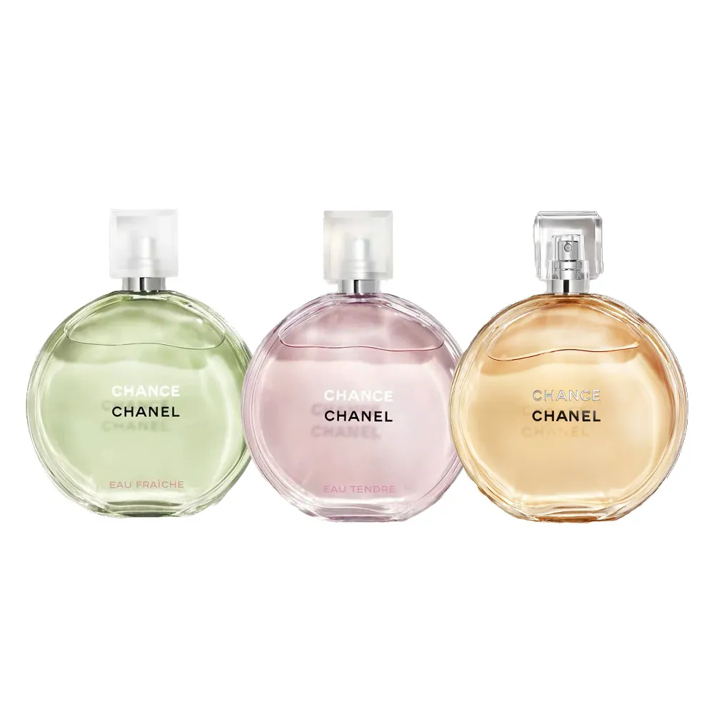 【CHANEL 香奈兒】CHANCE系列淡香水 50ml(多款任選 粉紅甜蜜/綠色氣息/黃色邂逅)-七夕禮物/送禮