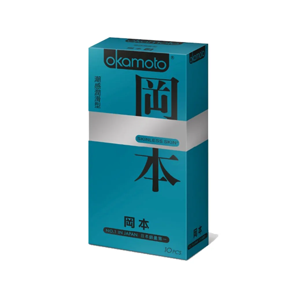 【okamoto 岡本】SK潮感型保險套10入/盒(加有潤滑劑/粉紅色/SK蝶薄系列)