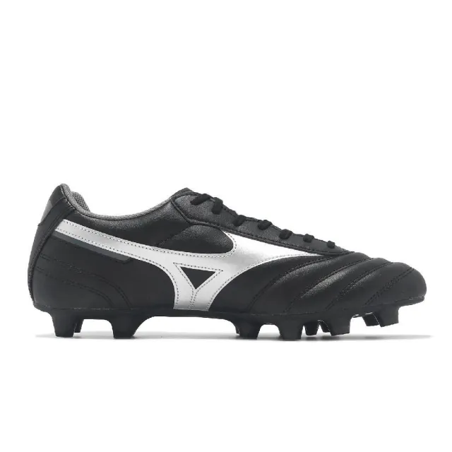 【MIZUNO 美津濃】MORELIA II CLUB成人足球釘鞋 黑銀 P1GA241603