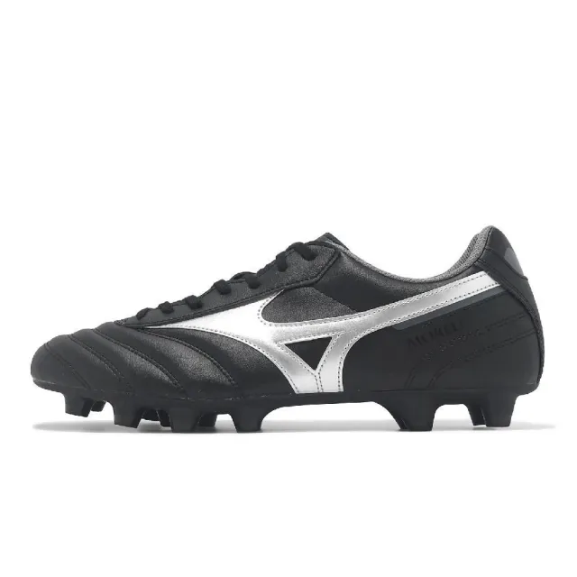 【MIZUNO 美津濃】MORELIA II CLUB成人足球釘鞋 黑銀 P1GA241603
