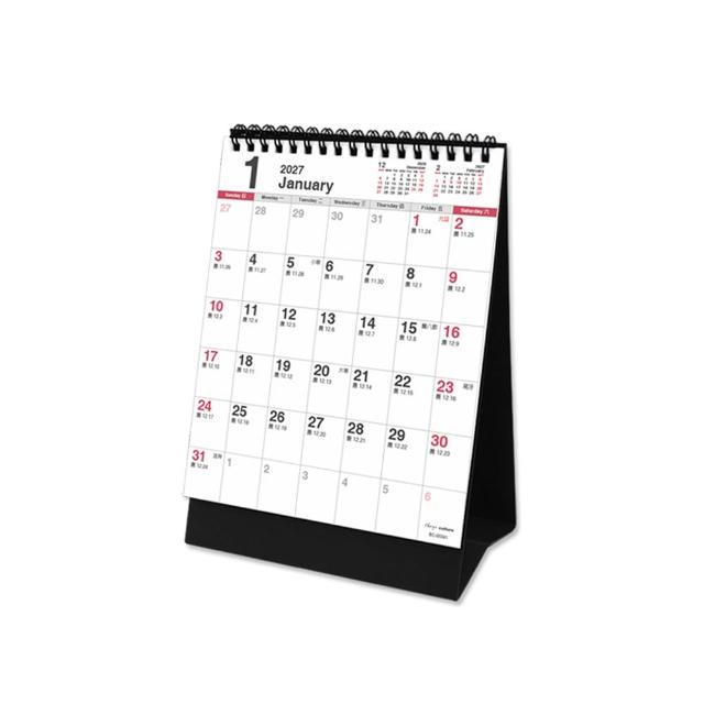 【珠友】2027年A5/25K三角月曆/桌曆/行事曆/素色桌曆(直式)