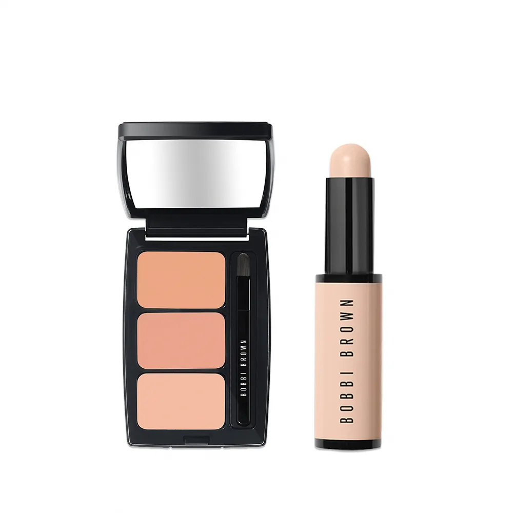 【Bobbi Brown 芭比波朗】全方位校色遮瑕組(全方位奶油校色筆3g+奶油遮瑕盤)