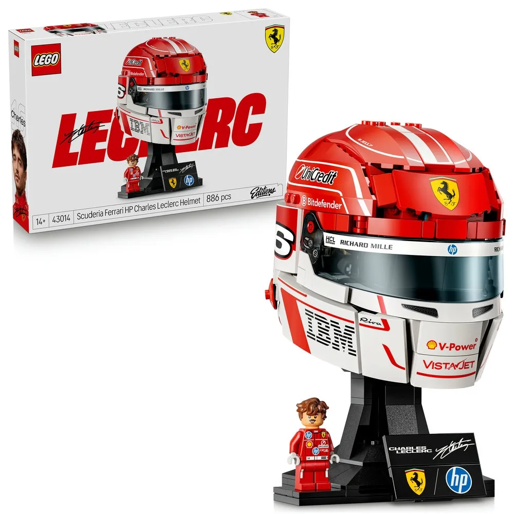 【LEGO 樂高】Editions 43014 Scuderia Ferrari HP Charles Leclerc 頭盔(法拉利 居家擺設 禮物 玩具)