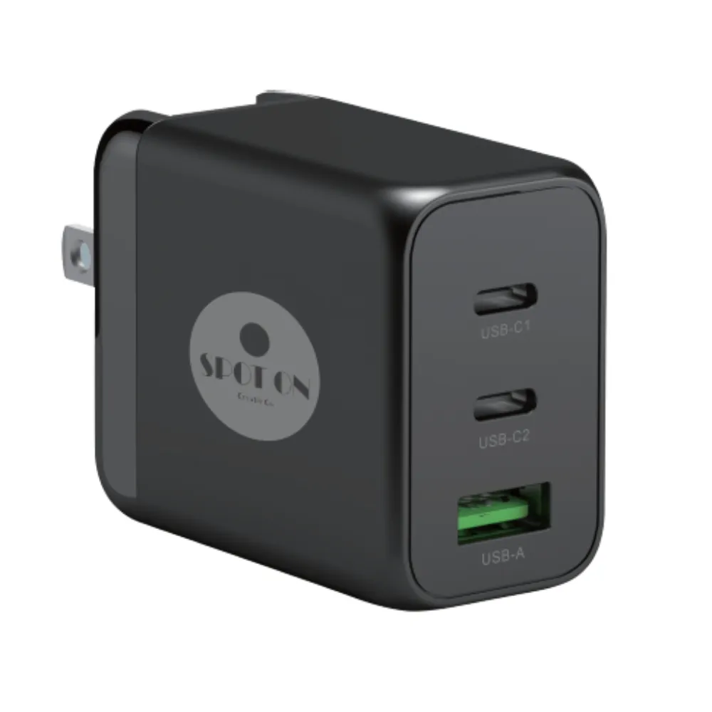 65W GaN氮化鎵PD+QC3.0三孔2C1A快充充電器/筆電快充(支援MAC/iPhone)