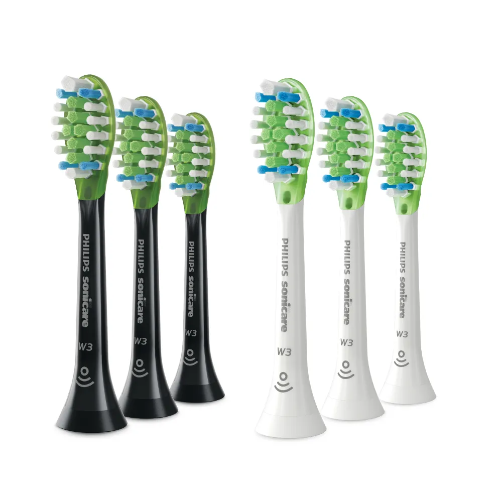 【Philips 飛利浦】HX6063 Sonicare W智能鑽石標準型刷頭3入組 (7天亮白/兩色任選/原廠正品/官方直營)