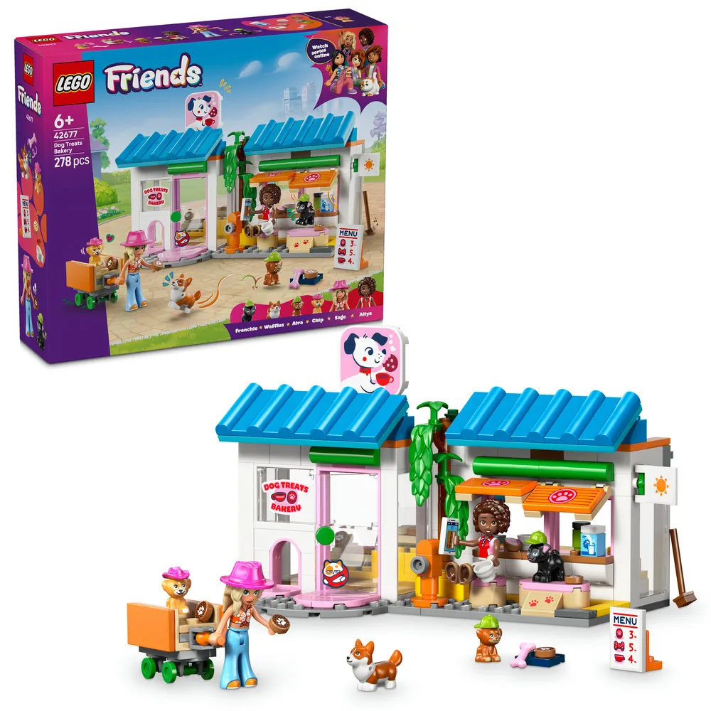 【LEGO 樂高】Friends 42677 狗狗點心烘焙坊(動物玩具 扮家家酒 積木 兒童玩具)