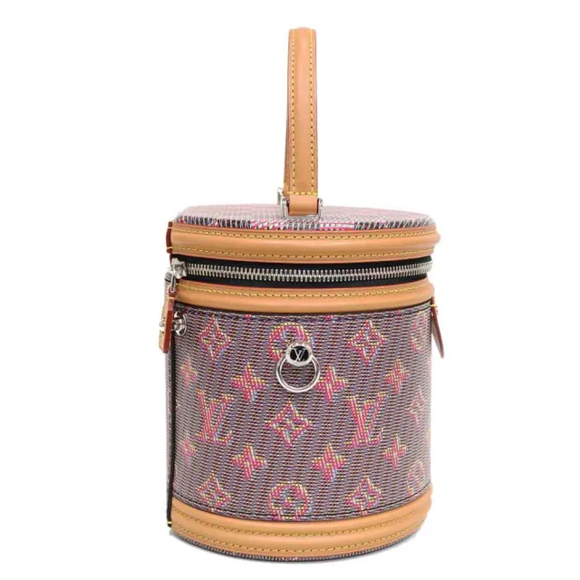 【Louis Vuitton 路易威登】M55457 秀款CANNES拼色手提/肩背圓桶包(全新展示品-紅色)