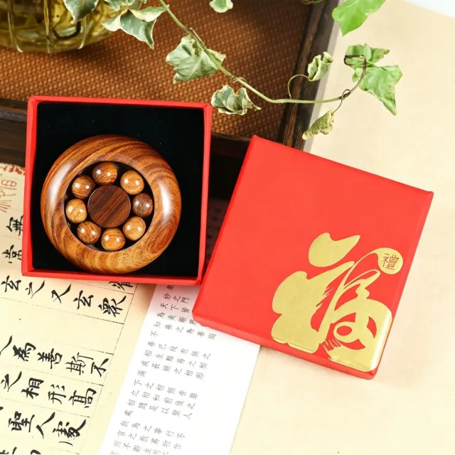 匠俱 時來運轉擺件 禮盒裝 招財擺飾 實木手玩解壓神器 藝術雕刻品 朋友送禮