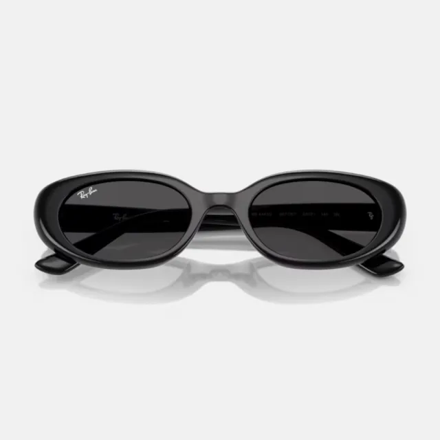 【RayBan 雷朋】復古潮流 橢圓膠框抗UV太陽眼鏡(RB4441D-667787 53mm)