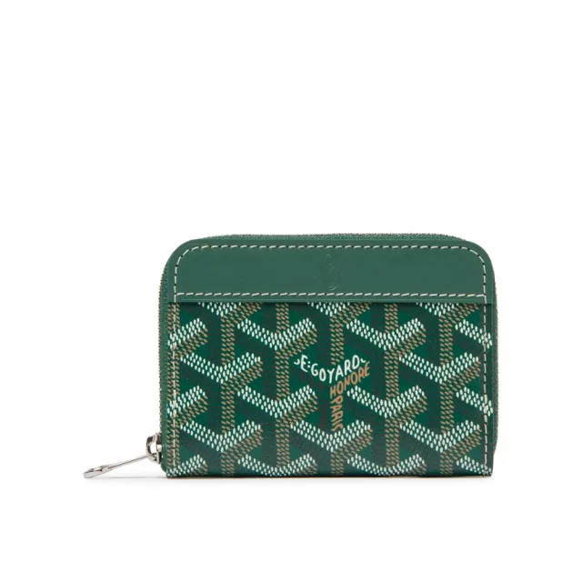 【GOYARD 高雅德】Matignon 牛皮 綠色 迷你 拉鍊錢包 零錢包