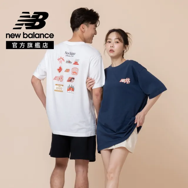 【NEW BALANCE】NB 復古徽章印花短袖上衣_男性_深藍/白_MT62N09JNNY_MT62N09JWT(美版 版型偏大)